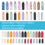 Wholesale Stock 350ml 500ml 750ml Portable Vacuum Flask Thermo Insulation Cold/Hot Water Bottle Logo Design Style with Strap Lid