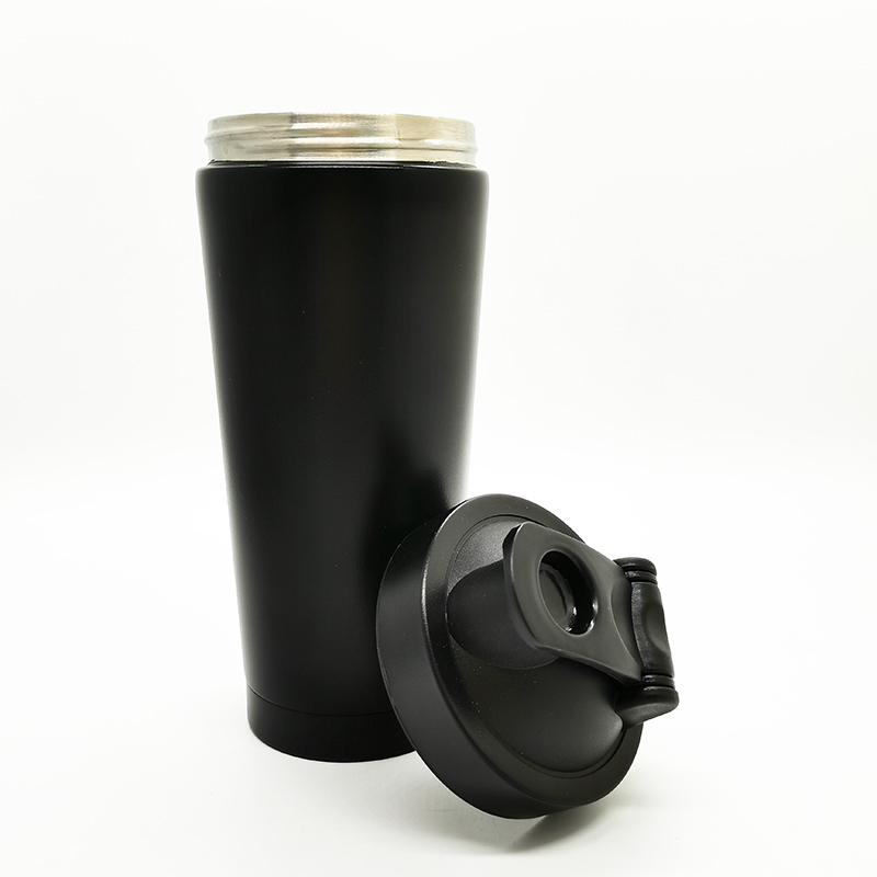 Eco-Friendly Double Wall Insulated 17oz & 25oz Stainless Steel Protein Shaker Bottles for Gym Travel Sport Water Bottles
