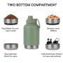 Large Capacity 3 in 1 32oz Portable Pet Dog Water Bottle Bowls Stainless Steel Insulated Outdoor Travel Bowl Drinking Bottle