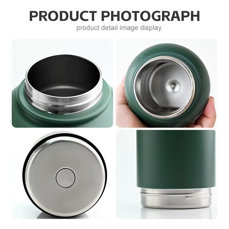 Large Capacity 3 in 1 32oz Portable Pet Dog Water Bottle Bowls Stainless Steel Insulated Outdoor Travel Bowl Drinking Bottle