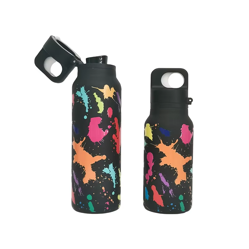 Customization Color Eco-Friendly Tumbler 420ml 630ml Portable Vacuum Sports Flask Double Wall Vacuum Insulation with Lock Lids