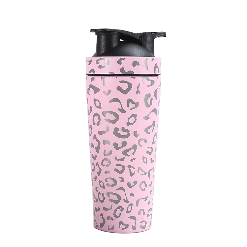 Factory Wholesale 26 oz Protein  Shakers Bottle Insulated Stainless Steel Shaker Bottles Insulated Cup with Wire Whisk