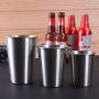 Custom Single-Layer 304 Stainless Steel Crimped Beer Mug Portable Office Coffee Cup Convenience United States Europe