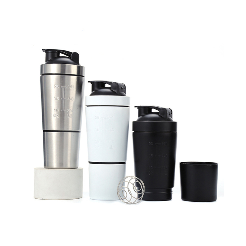 20oz Insulated Stainless Steel Shaker Cup for Fitness Gym Sports Direct Drinking School Bicycle Water Bottle Shaker Bottles