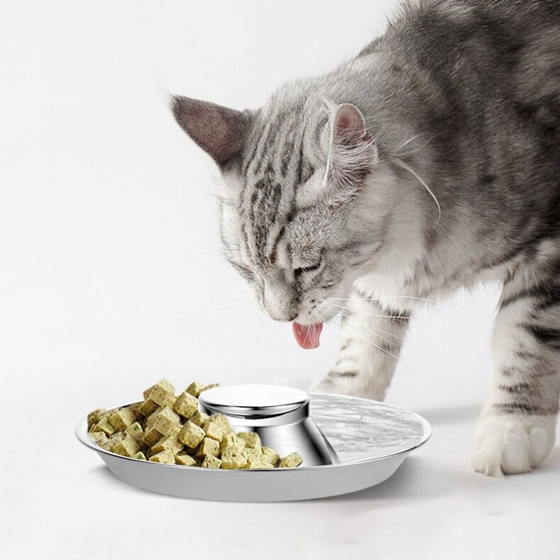 2025 Hot Sale Pure Silver Color Circular Pet Bowl Premium Stainless Steel Recycled Feeding Water Bowl Multiple Sizes Available