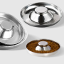 2025 Hot Sale Pure Silver Color Circular Pet Bowl Premium Stainless Steel Recycled Feeding Water Bowl Multiple Sizes Available