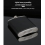 OEM Portable Mini Stainless Steel Flask 6oz/7oz/8oz Square Hip Flask Wooden Body Leather Wrap for Whisky Alcohol Wine Drinking