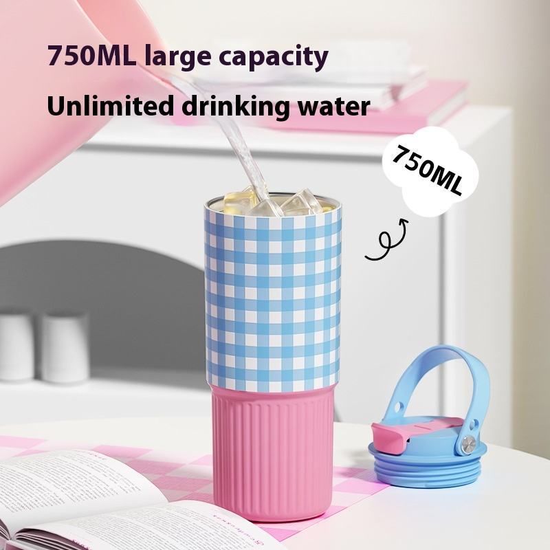 750ml Stainless Steel Vacuum Insulated Portable Straw Cup for Business Gifts