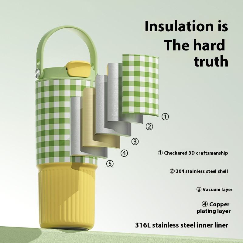 750ml  Stainless Steel Vacuum Insulated Portable Straw Cup for Business Gifts