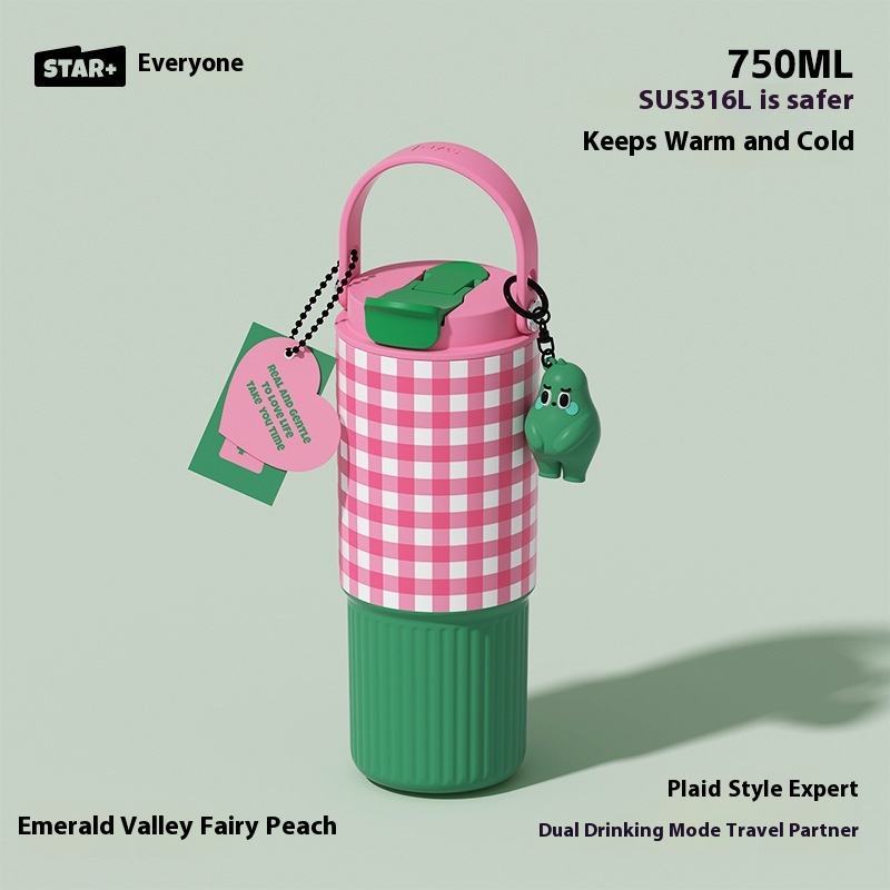 750ml Stainless Steel Vacuum Insulated Portable Straw Cup for Business Gifts