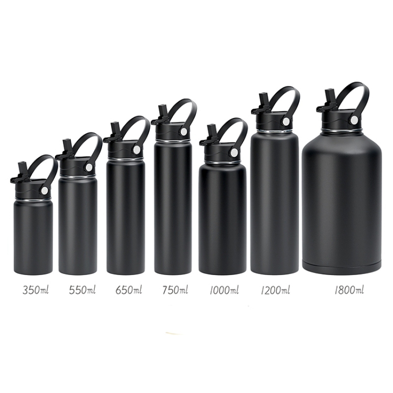 Custom Logo Metal Travel Thermos Flask Stainless Steel Reusable Wide Mouth Vacuum Water Bottle for Adults Keep Hot and Cold 24H