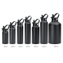 Custom Logo Metal Travel Thermos Flask Stainless Steel Reusable Wide Mouth Vacuum Water Bottle for Adults Keep Hot and Cold 24H
