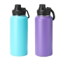 Custom Logo Metal Travel Thermos Flask Stainless Steel Reusable Wide Mouth Vacuum Water Bottle for Adults Keep Hot and Cold 24H