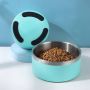 Non slip with Rubber Bottom Custom logo 32oz 64oz Double Wall 304 Stainless Steel  Dog Bowl Cat Pet Food and Water Bowl