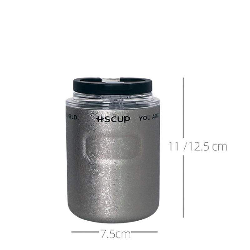260ml 350ml Mini Stainless Steel Vacuum Coffee Cup with Straw Travel
