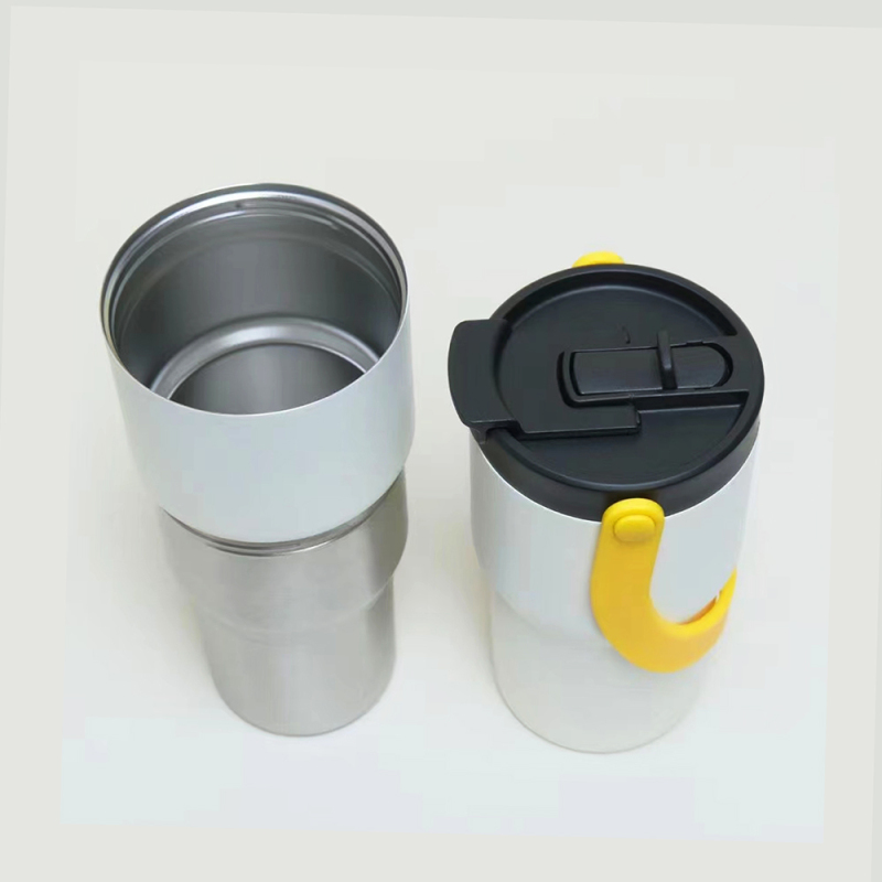 New Arrival Wholesale 30oz Vacuum Insulated Stainless Steel Powder Coating Tumbler With Handle American Style Design 2-in-1 Cups