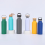 Customized 500ml 600ml 750ml Gym Sport Stainless Steel Water Flask Vacuum Insulated Thermos Bottle with Various Lids for Travel