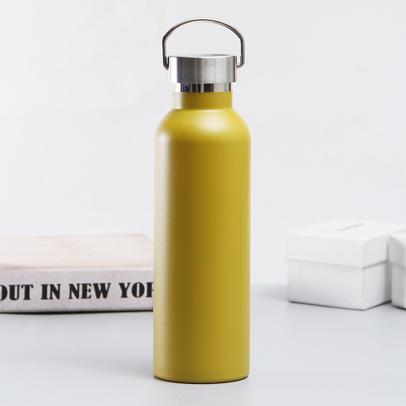 Eco-Friendly Customized 500ml 750ml Double Wall Metal Sport Water Thermos Flask Standard Mouth for Cycling Promotions