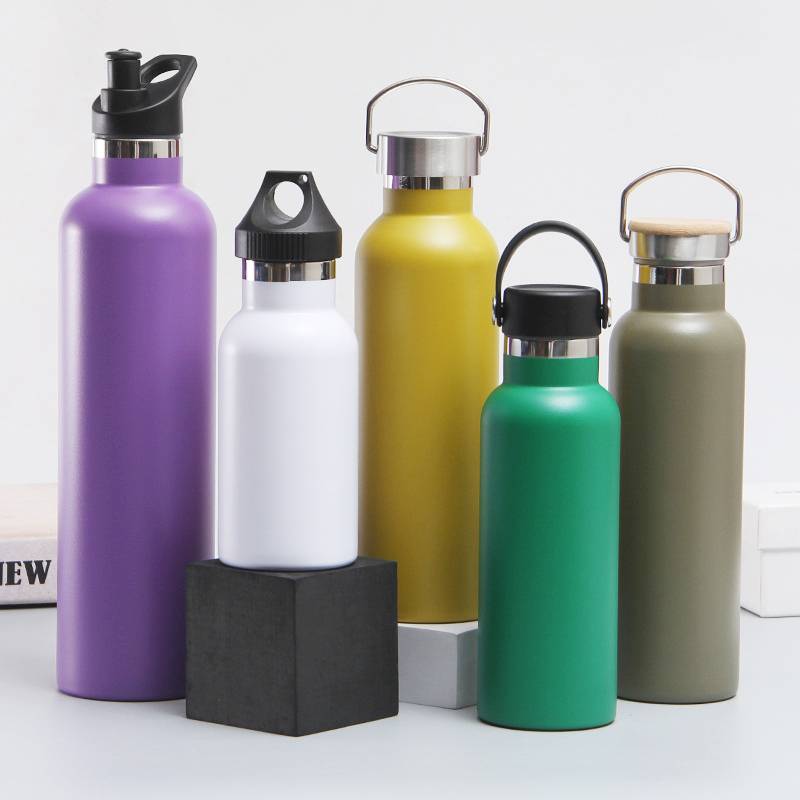 Eco-Friendly Customized 500ml 750ml Double Wall Metal Sport Water Thermos Flask Standard Mouth for Cycling Promotions