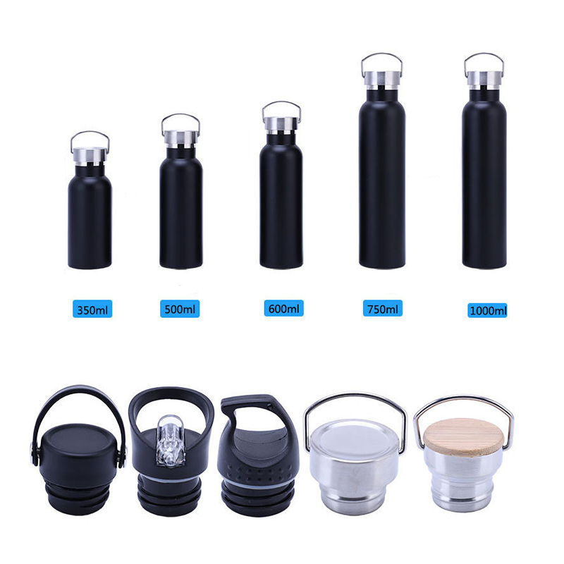Eco-Friendly Customized 500ml 750ml Double Wall Metal Sport Water Thermos Flask Standard Mouth for Cycling Promotions