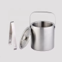 High Quality Custom Double Wall Stainless Steel Metal Ice Bucket for Bar KTV Party Champagne Red Wine Commercial Household Use