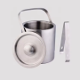 High Quality Custom Double Wall Stainless Steel Metal Ice Bucket for Bar KTV Party Champagne Red Wine Commercial Household Use