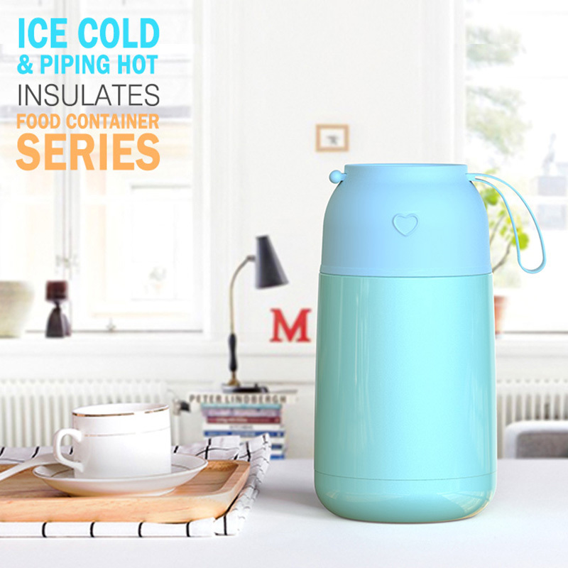 Modern Food Safe Camping Lunch Box 18/8 Stainless Steel Double Wall Vacuum Thermos 450ml/650ml Keep Warm Food Container