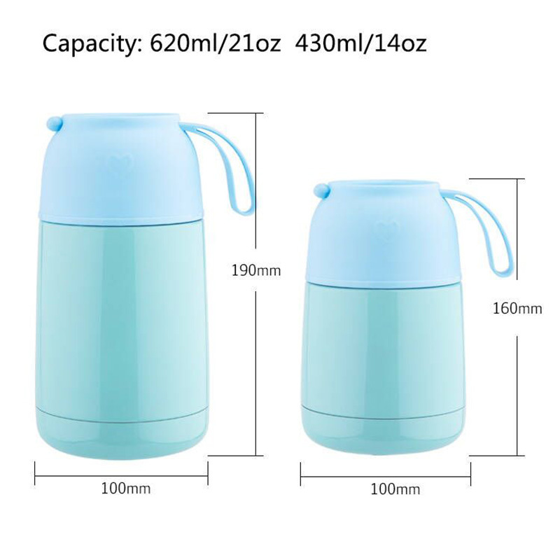 Modern Food Safe Camping Lunch Box 18/8 Stainless Steel Double Wall Vacuum Thermos 450ml/650ml Keep Warm Food Container