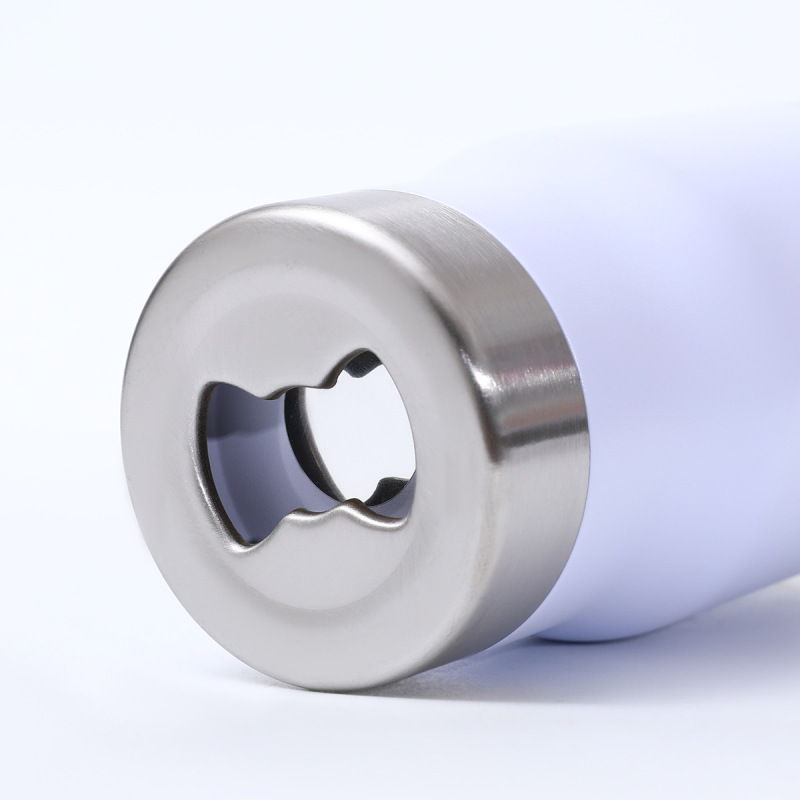 2 in 1 Stainless Steel Can Bottle Insulator with Opener 14oz SUS Insulated Travel Can Cooler Beer Bottle Holder