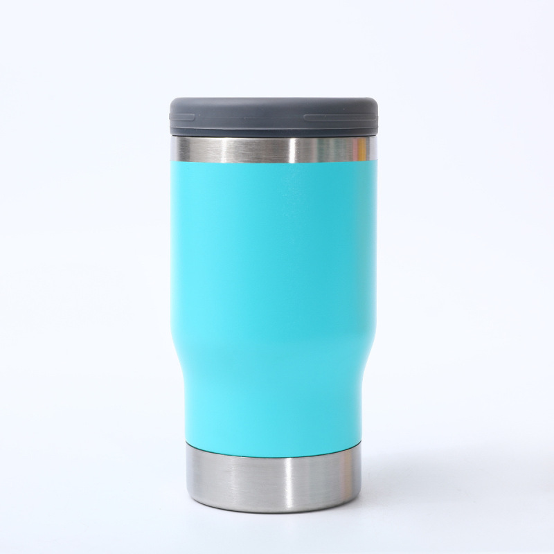 2 in 1 Stainless Steel Can Bottle Insulator with Opener 14oz SUS Insulated Travel Can Cooler Beer Bottle Holder