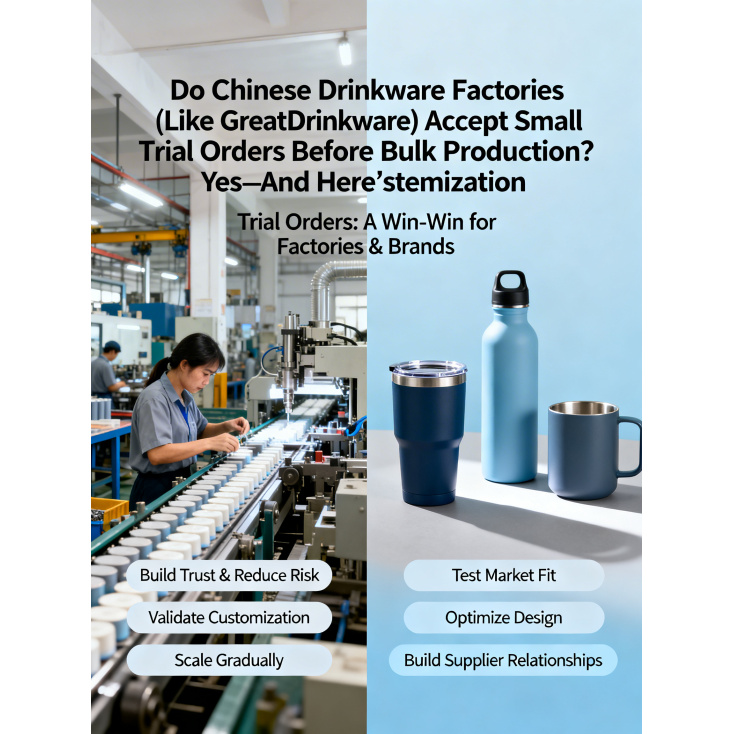 Do most factories in China accept small trial orders before committing to large bulk production?