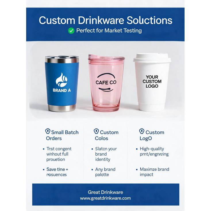Can you support small batch custom orders with different colors and logo applications for market testing?