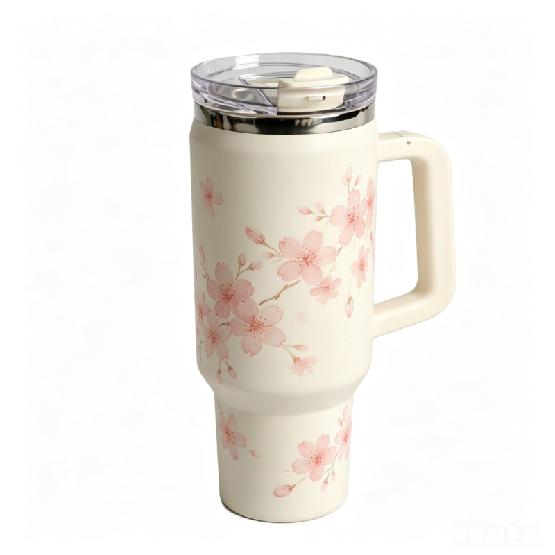 Luxury Insulated Stainless Steel Car Tumbler Coffee Cup with SK Lid - Customizable & Reusable Sublimation Design for Travel & Office