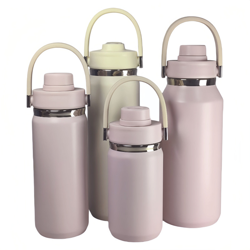 2026 Space-Saving Insulated Water Bottle Leakproof Stainless Steel, 3 Capacity Options, 24H Temperature Retention