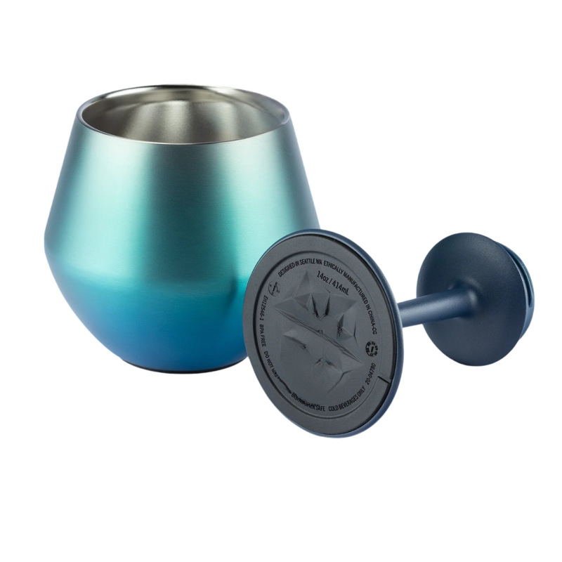 14oz Goblets Portable Red Wine Cup New 304 Stainless Steel Heat Preservation Removable Durable Metal Wine Cup