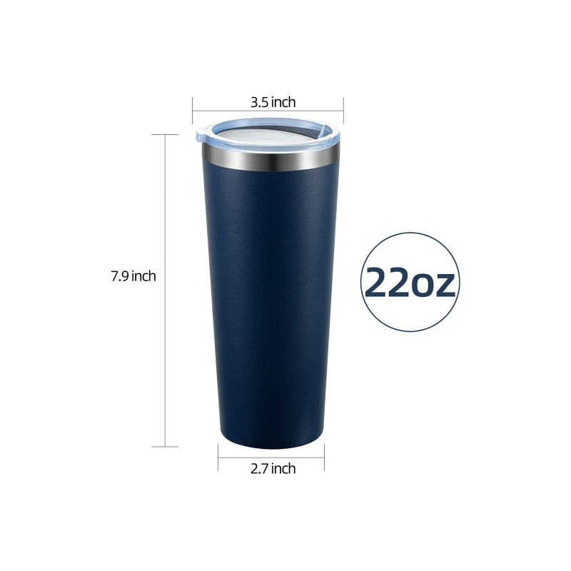 Wholesale Selling 22oz Double Wall 304 Stainless Steel Sublimation Skinny Tumbler With Lid