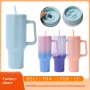 Outdoor 40 oz 304 Stainless Steel Handle Car Cup with Suction Tube & Double Ice Design 6-12 Hours Thermal Insulation Wholesale