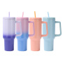 Outdoor 40 oz 304 Stainless Steel Handle Car Cup with Suction Tube & Double Ice Design 6-12 Hours Thermal Insulation Wholesale
