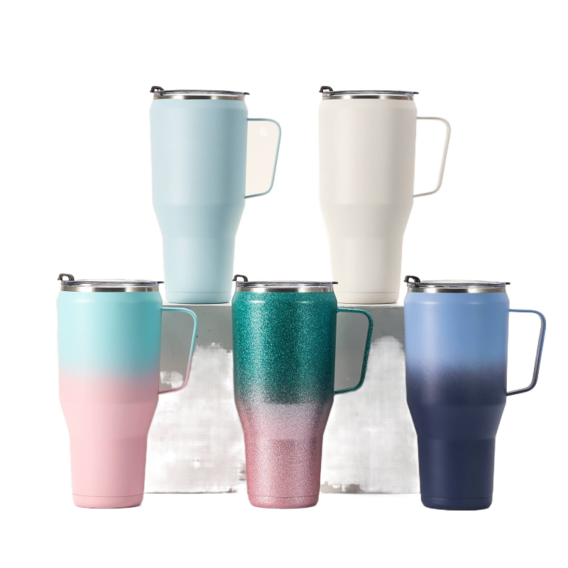 LUCKCHEN 40oz Insulated Tumbler Stainless Steel Double Vacuum Coffee Tumbler With Handle