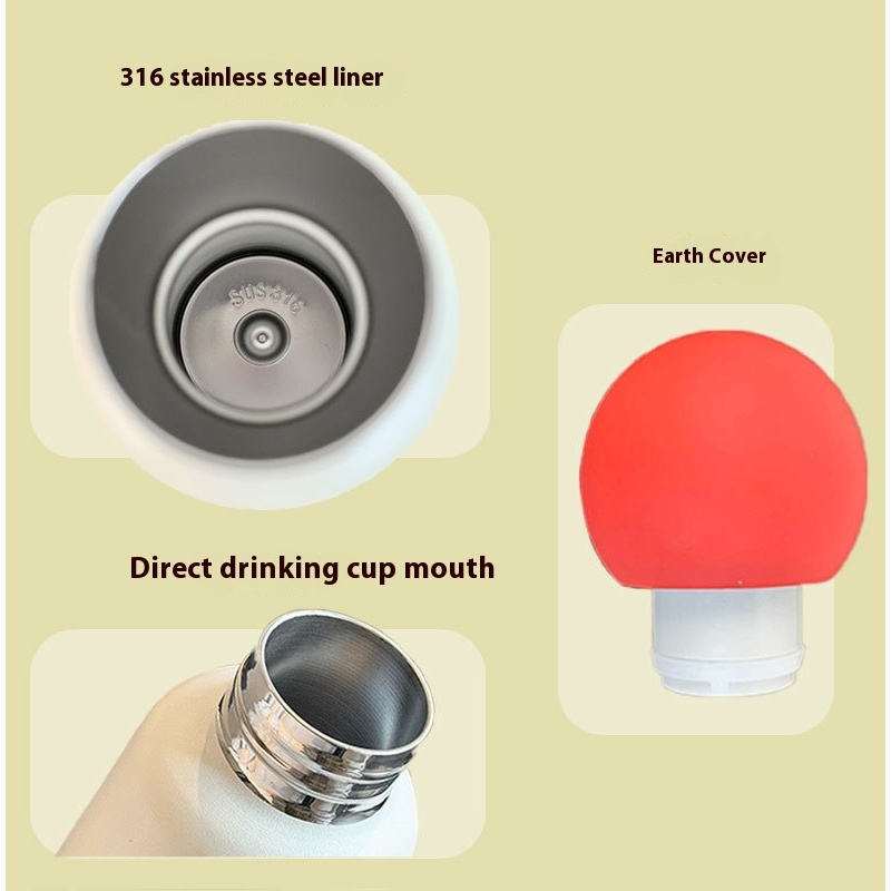 316 Stainless Steel Ball Mug 350ml Creative Cute Cartoon Design for Students Sports Cup for Back to School