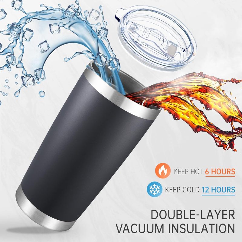 Custom Double Wall Stainless Steel 20oz/30oz Sublimation Tumbler with Straw and Lid for Outdoor Sports Drinkware