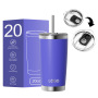 Custom Double Wall Stainless Steel 20oz/30oz Sublimation Tumbler with Straw and Lid for Outdoor Sports Drinkware