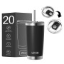Custom Double Wall Stainless Steel 20oz/30oz Sublimation Tumbler with Straw and Lid for Outdoor Sports Drinkware
