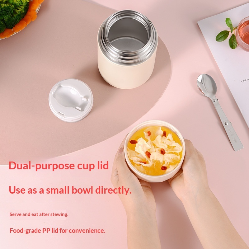 316 Stainless Steel Vacuum Thermos Stew Pot Leak-Proof Sealing Long-Term Insulation Portable Lunch Box for Men Women Work