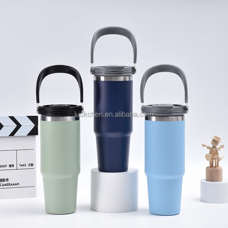 Ready for Ship Stainless Steel Stocked Tumbler Double Wall Vacuum Insulated Office Cup Slider Lid 12-24 Hours Thermal