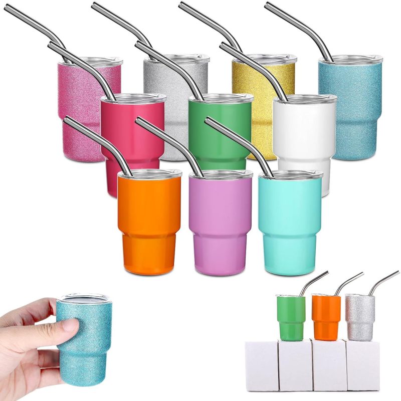 304 Stainless Steel Thermos Cup 3oz Mini Car Cup Straw for Tea Vacuum for Party Sublimation Household Small Cup