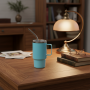 Factory Direct Supply 4oz Vacuum Insulated Stainless Steel Thermos Cup Handle Cute Design Light Foldable Portable for Car Use