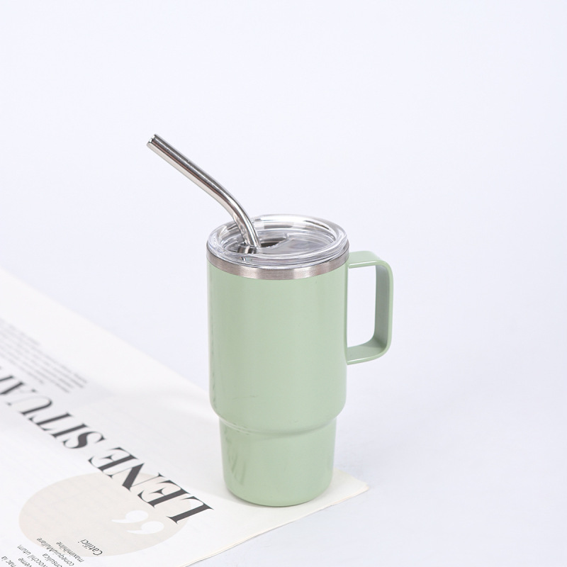 Factory Direct Supply 4oz Vacuum Insulated Stainless Steel Thermos Cup Handle Cute Design Light Foldable Portable for Car Use