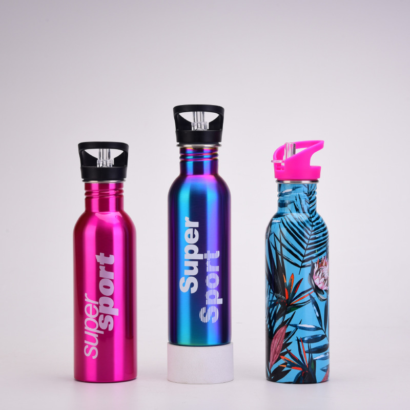2026 Cross-Border New Classic Vacuum Insulated Stainless Steel Tie Dyeing Straw Outdoor Sports Water Bottle Portable