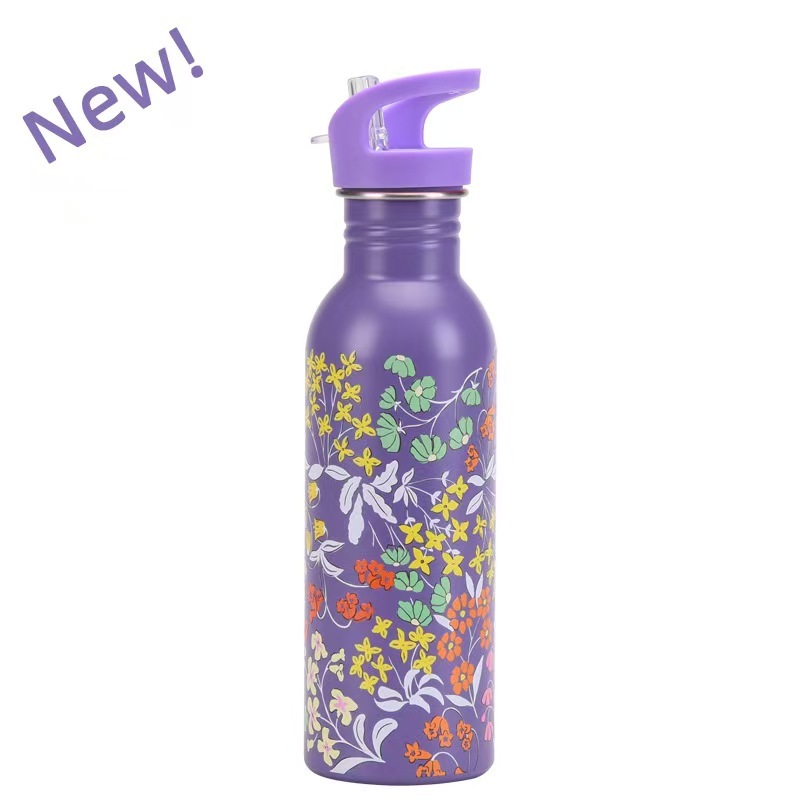 2026 Cross-Border New Classic Vacuum Insulated Stainless Steel Tie Dyeing Straw Outdoor Sports Water Bottle Portable